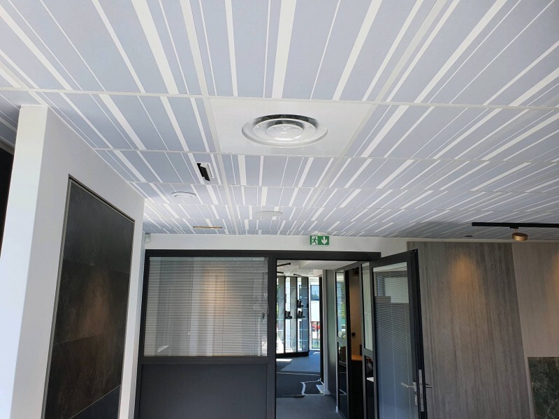 Climatisation gainable pour show room Beaulieu Construction à Saint Priest sur la RN6